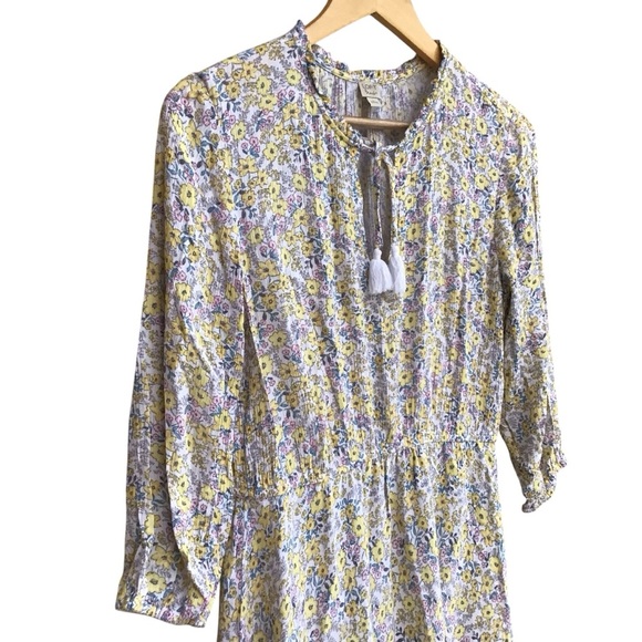 Loft Beach Floral Tassel Tie Dress NEW - Picture 3 of 9